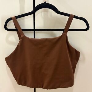 Girlfriend Collective Brown High Neck Bra